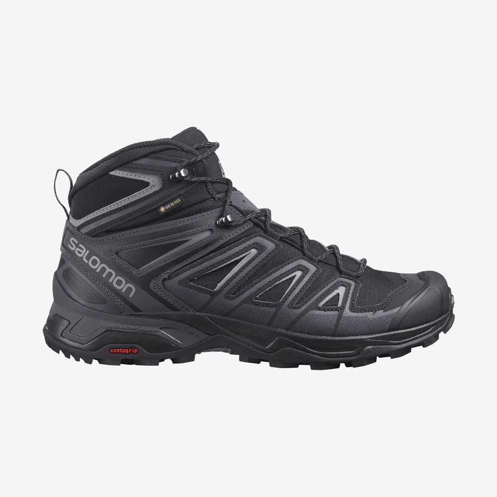 Salomon X ULTRA 3 MID GORE-TEX - Mens Hiking Boots - Black - NZ (40786-OWFB)